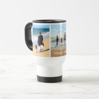 Your Photo Collage Travel Mug Gift and Custom Text