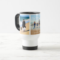 Your Photo Collage Travel Mug with Custom Text
