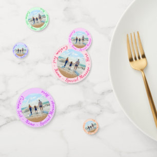 Your Photo Confetti with Custom Text and Colours
