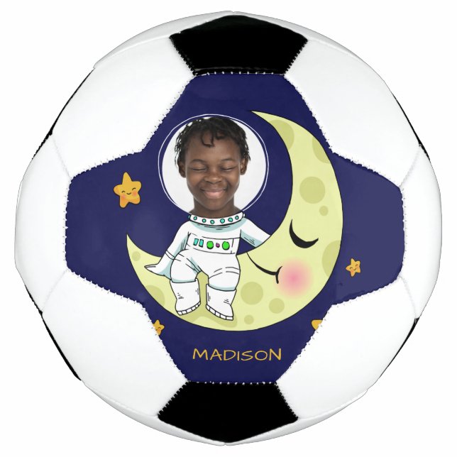 YOUR PHOTO custom Astronaut soccer ball (Front)