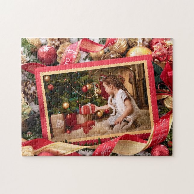 YOUR PHOTO custom Christmas puzzle (Horizontal)