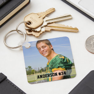 Your Photo Custom Football or Your Sport Key Ring