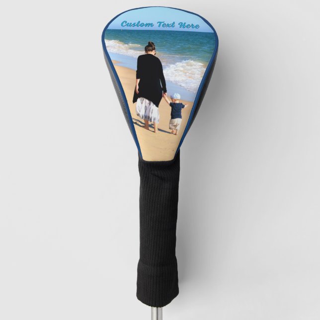 Your Photo Custom Text Golf Head Cover Template (Front)
