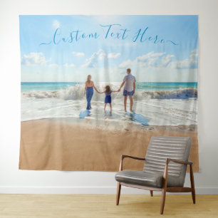 Your Photo Custom Text Tapestry Personalised Gift
