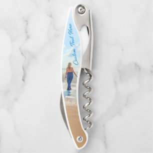 Your Photo Custom Text Waiter's Corkscrew Gift