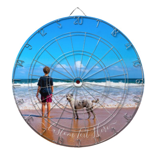 Your Photo Dart Board with Text Personalised Gift (Front)