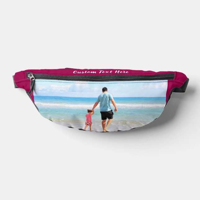 Your Photo Fanny Pack with Custom Text and Colours (Lay Down)