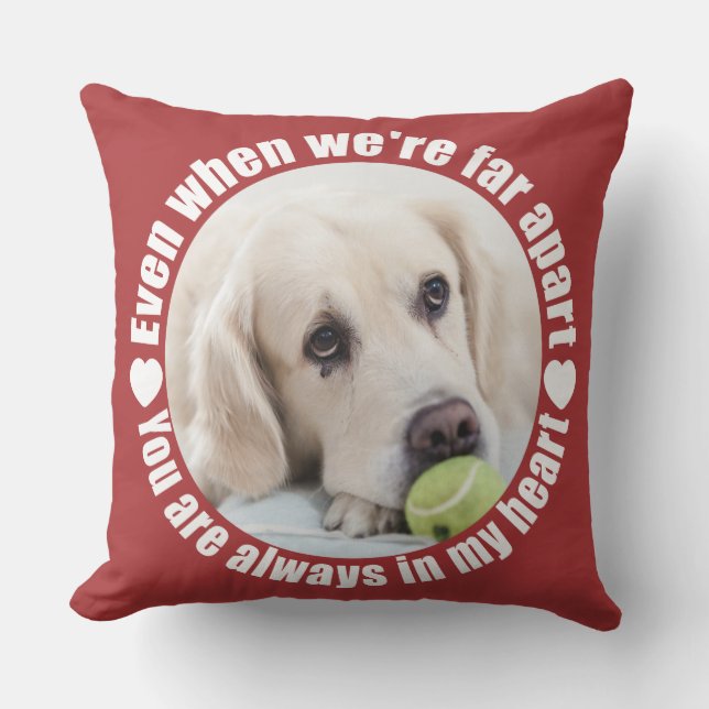 YOUR PHOTO Far Apart Love throw pillows (Front)