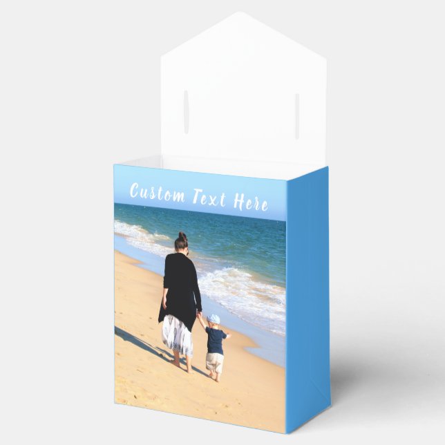 Your Photo Favour or Gift Box with Custom Text Nam (Opened)