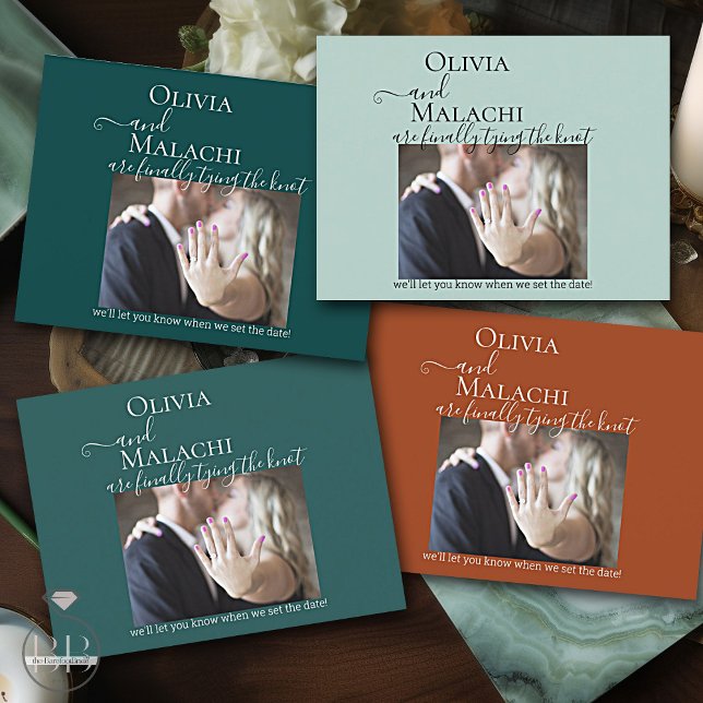 Your Photo Finally Tying the Knot Engagement  Announcement Postcard (Creator Uploaded)