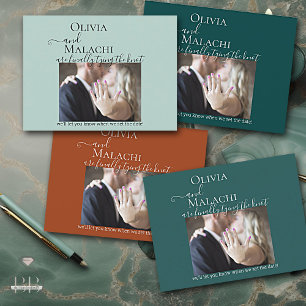 Your Photo Finally Tying the Knot Engagement  Announcement Postcard