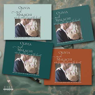 Your Photo Finally Tying the Knot Engagement Announcement Postcard