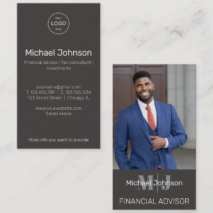 Your photo financial accountant Business Card