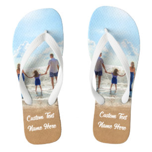 Your Photo Flip Flops with Custom Text