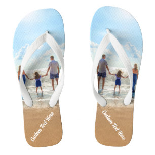 Your Photo Flip Flops with Custom Text