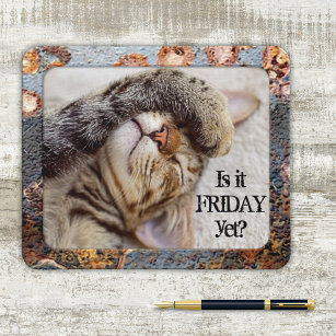 Your Photo Funny Cat Friday Feeling Mouse Pad