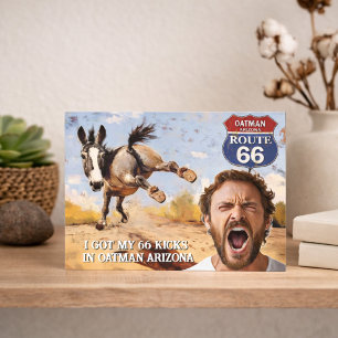 your photo, Get your kicks, oatman arizona, donkey Postcard