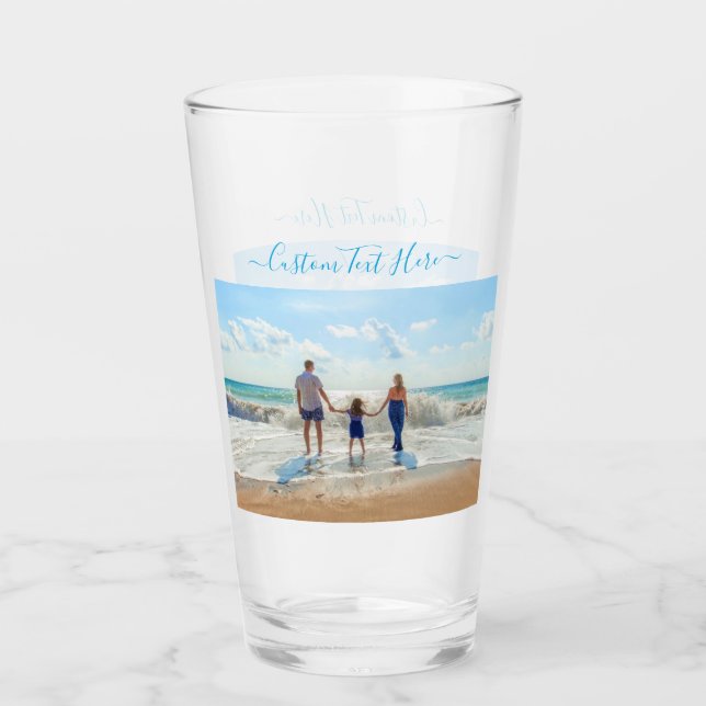 Your Photo Glass Gift with Custom Text (Front)