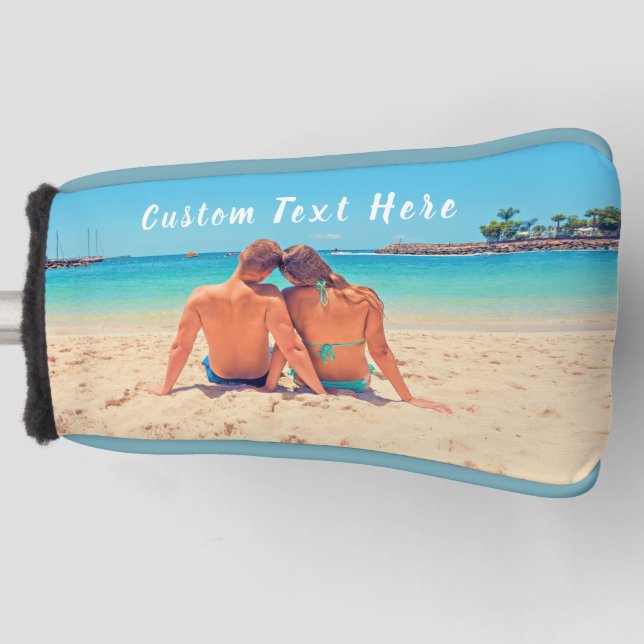 Your Photo Golf Head Cover with Custom Text (Front)
