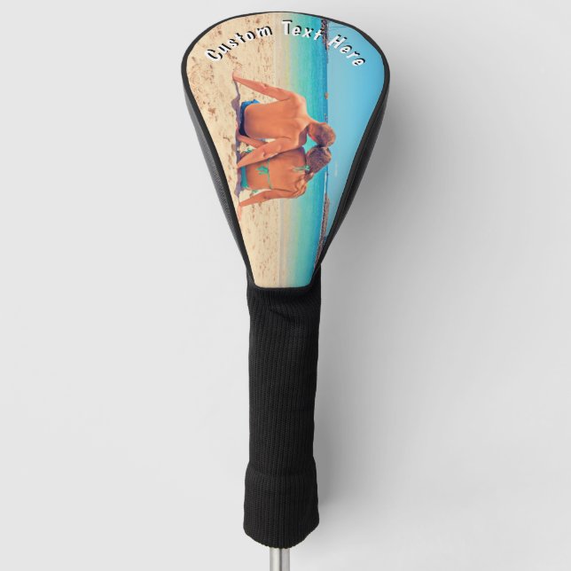 Your Photo Golf Head Cover with Custom Text (Front)