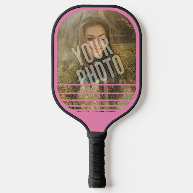 Your Photo Gradated Stripes Pickleball Paddle (Front)