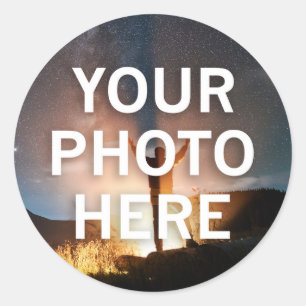 Your Photo Here Classic Round Sticker