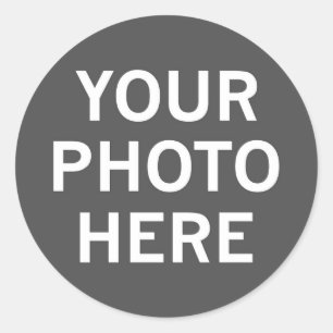 Your Photo Here Classic Round Sticker