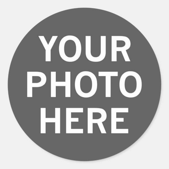 Your Photo Here Classic Round Sticker (Front)