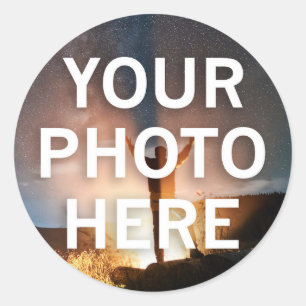 Your Photo Here Classic Round Sticker