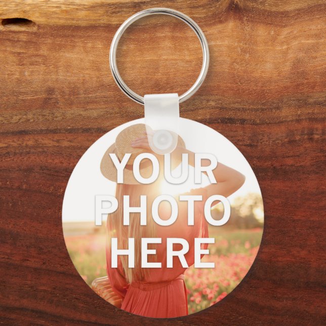 Your Photo Here Key Ring (Front)