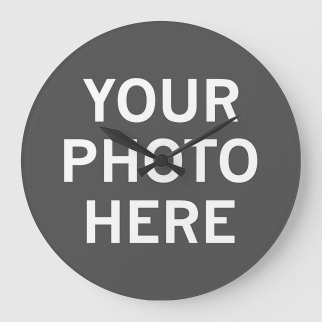 Your Photo Here Large Clock (Front)