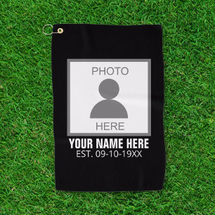 Your Photo Here Name and Age Golf Towel
