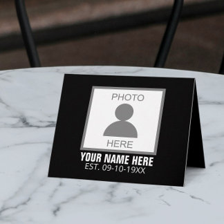 Your Photo Here Name and Age Holiday Card