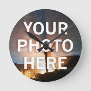 Your Photo Here Round Clock