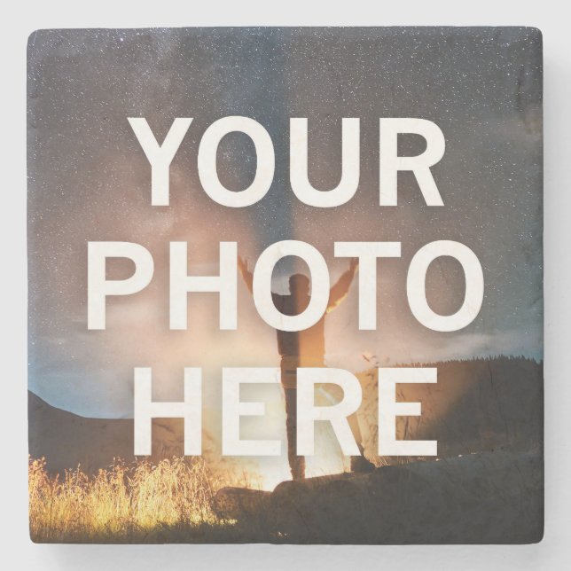 Your Photo Here Stone Coaster (Front)