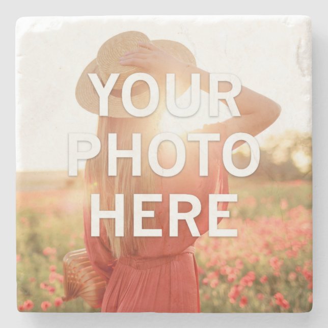 Your Photo Here Stone Coaster (Front)