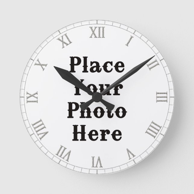 Your Photo Here Wall Clock (Front)