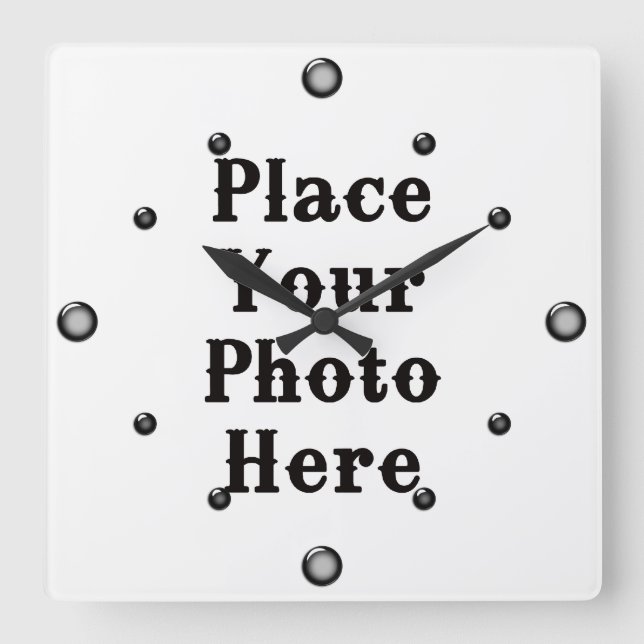 Your Photo Here Wall Clock (Front)