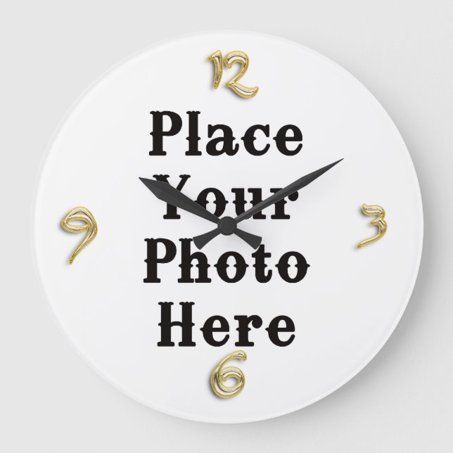 Your Photo Here Wall Clock (Front)