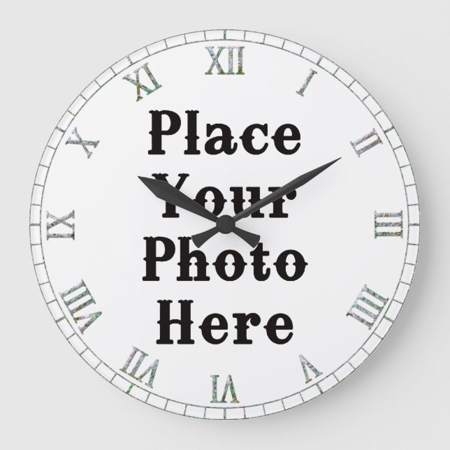Your Photo Here Wall Clock (Front)