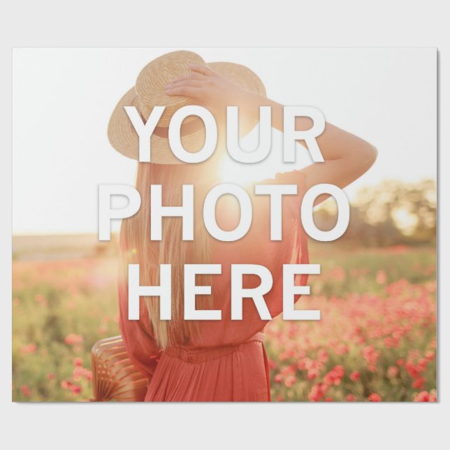 Your Photo Here Wrapping Paper (Flat)