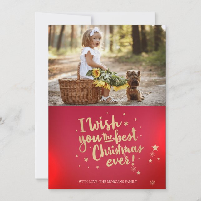 Your Photo I Wish You The Best Christmas Ever (Front)