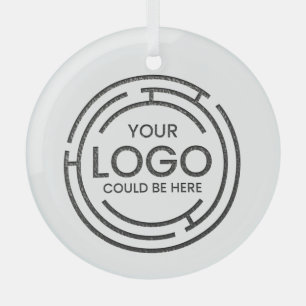 Your Photo, Image or Business Logo Custom Glass Tree Decoration