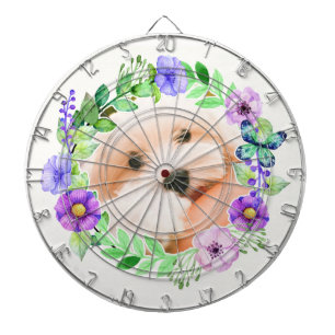 Your Photo in a Flower Frame custom dartboard