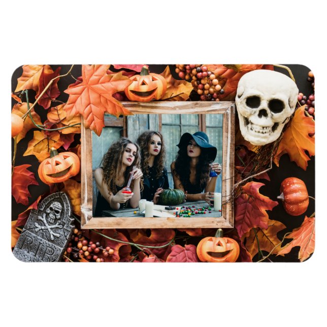 YOUR PHOTO in a Halloween Frame magnet (Horizontal)