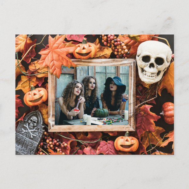 YOUR PHOTO in a Halloween Frame postcard (Front)