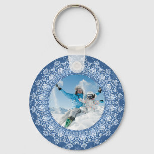 YOUR photo in Elegant Frame custom key chain