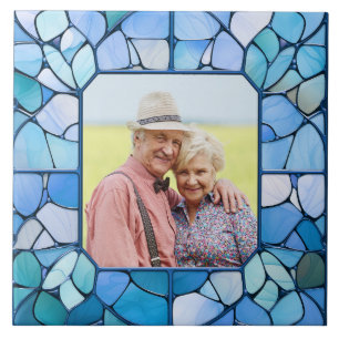 YOUR Photo in Faux Stainless Glass Frame Tile