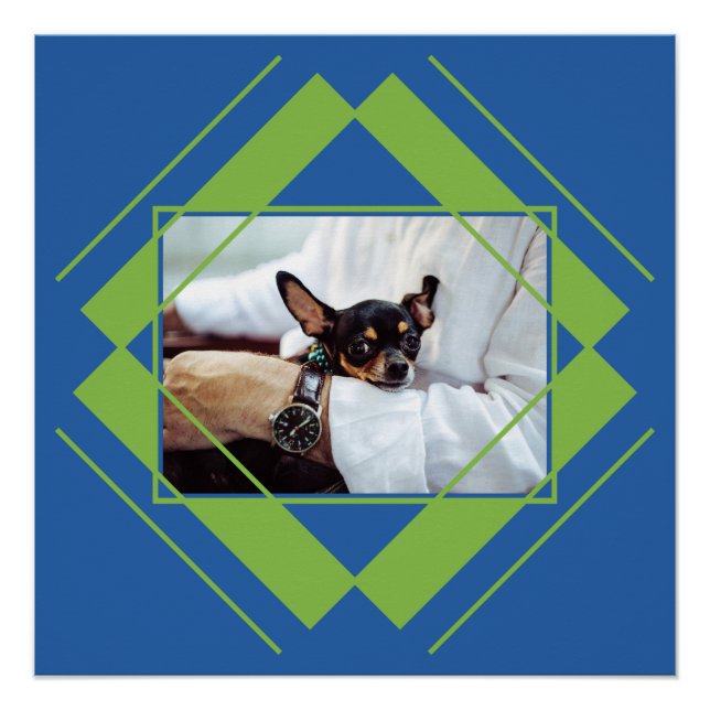 YOUR PHOTO in Geometric Pattern poster (Front)