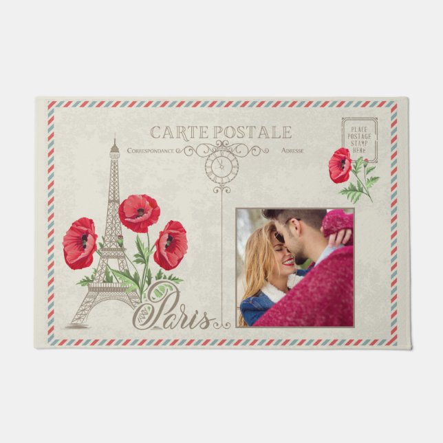 YOUR photo in Paris France doormat (Front)